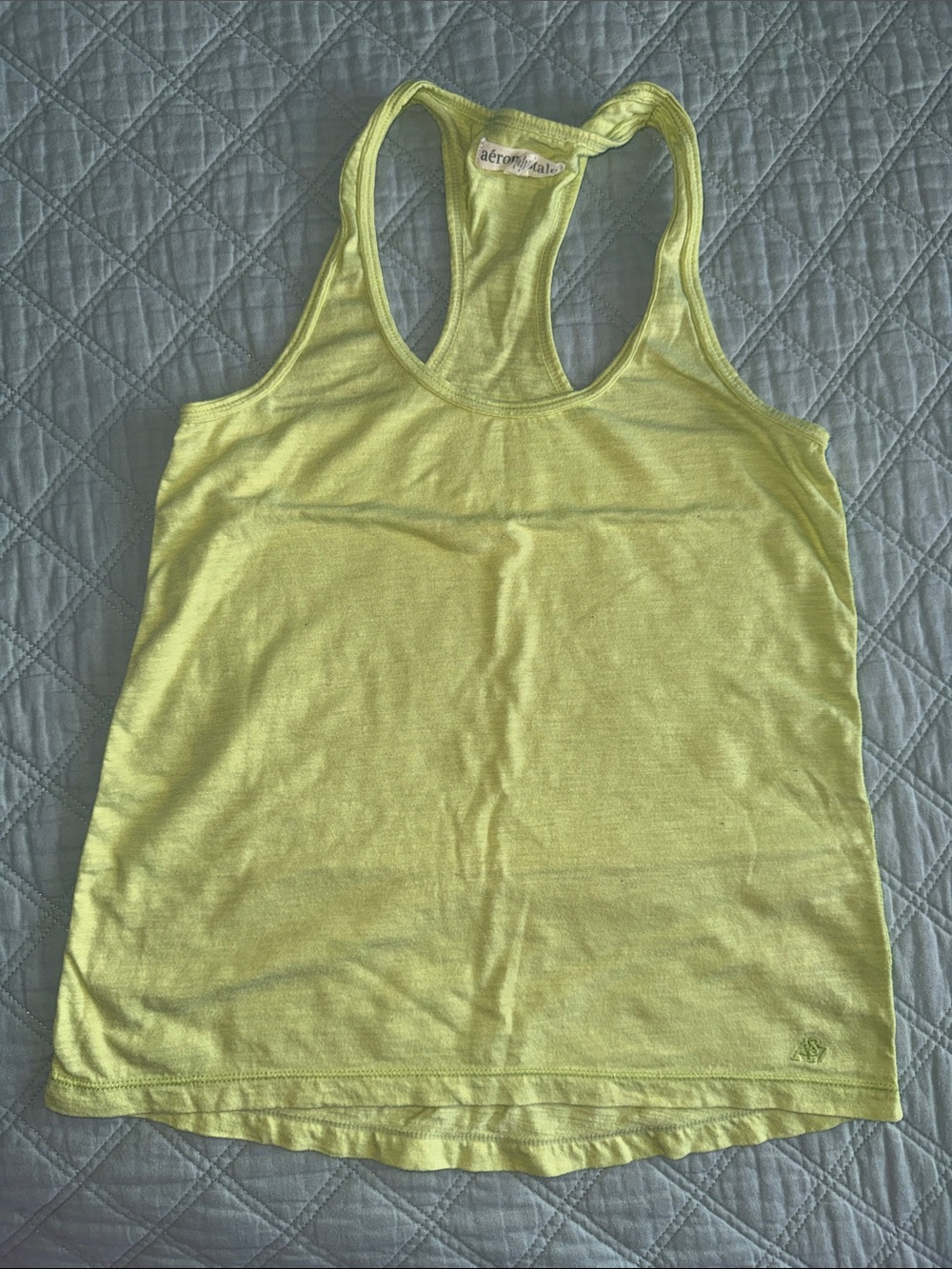 Aeropostale Women's Light Yellow Racerback Tank